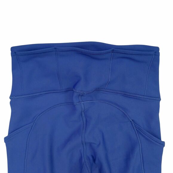 Lululemon Tights Womens 4 Blue Mid Rise Full Length Fast Free Athleisure Running - Picture 7 of 13